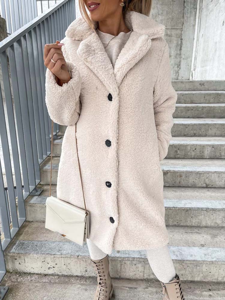 Jennifer Teddy Coat | Warme lange teddy jas is de toptrend in 2024